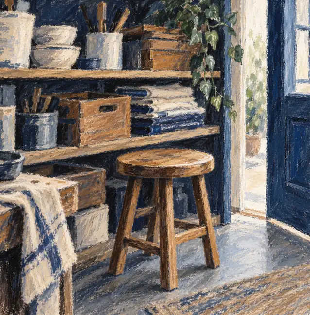 Illustration of established small businesses equipment and workspace